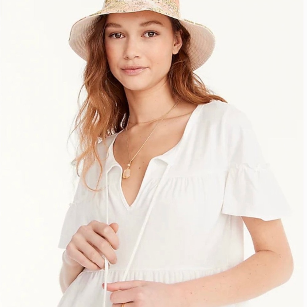 🏖️NWT - J CREW BROKEN IN JERSEY TIERED MINI DRESS🏖️